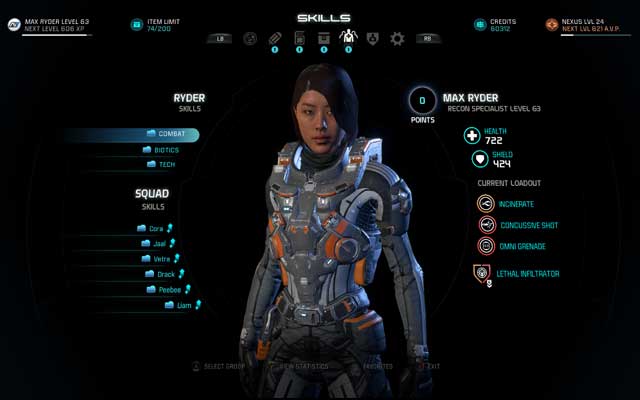 Mass Effect: Andromeda Skills